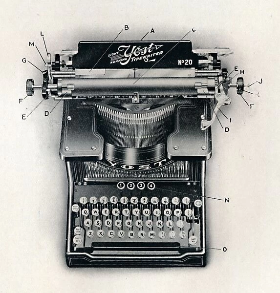 Light Running Yost Typewriter, 1916