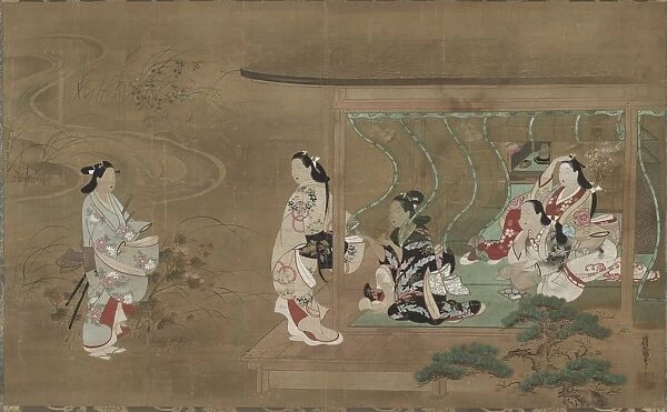 Lovers Visit, 1680-1730. Creator: Tamura Suio (Japanese)