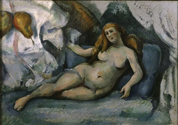 Lying Nude (Femme Nue), ca. 1886-1890. Artist: Cezanne, Paul (1839-1906)