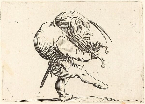Man Scraping a Grill, c. 1622. Creator: Jacques Callot