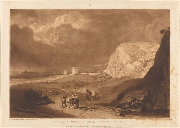 Martello Towers near Bexhill, Sussex, published 1811. Creator: JMW Turner