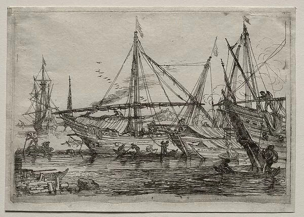 A Mediterranean Harbor, 2nd half 1600s. Creator: Adrian van der Cabel (Dutch, 1631-1705)