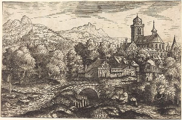 Mountainous Landscape with a Village, 1553. Creator: Hans Sebald Lautensack