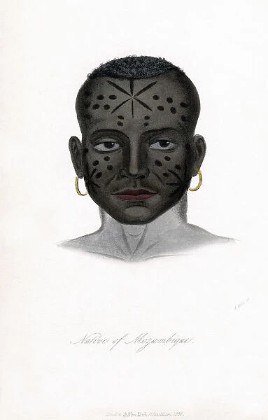 Native of Mozambique, c1850. Artist: James Prichard