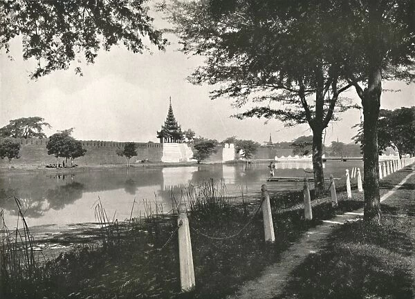 North Moat and Wall, Mandalay, 1900. Creator: Unknown