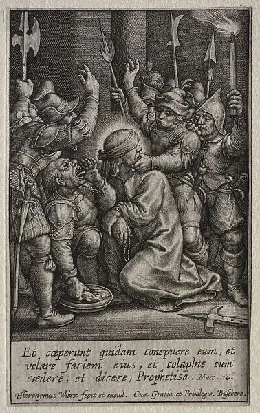 The Passion: The Mocking of Christ. Creator: Hieronymus Wierix (Flemish, 1553-1619)