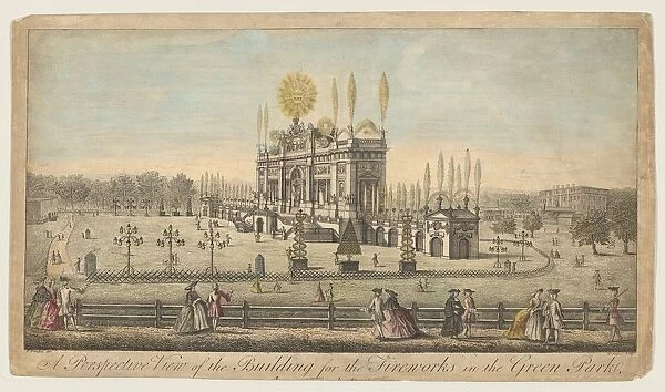 A Perspective View of the Building for the Fireworks in the Green Park, London, ca. 1749
