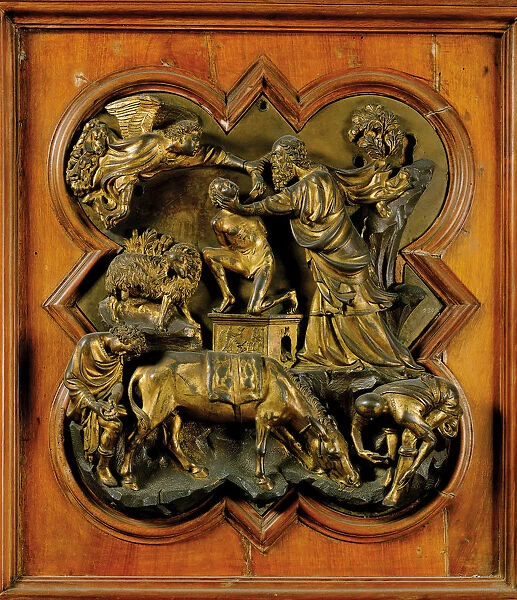 The Sacrifice of Isaac. Panel for doors of the Florence Baptistery