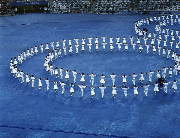 Sardana dance during the opening ceremony of the 1992 Barcelona Olympic Games