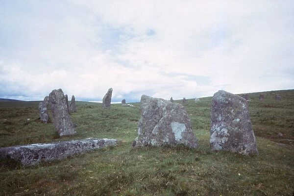 Scorhill Stone Circle, Dartmoor, Devon, 20th century. Artist: CM Dixon