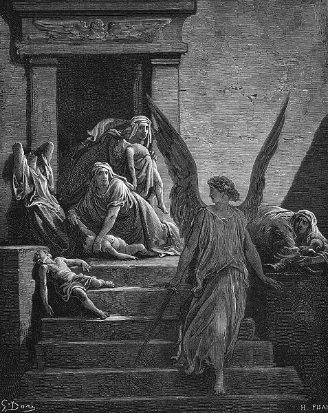 Seven Plagues of Egypt, 1866. Artist: Gustave Dore