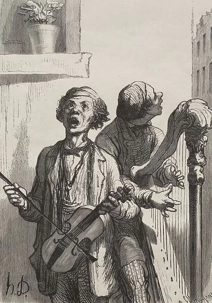The Singers: Street Singers. Creator: Honore Daumier (French, 1808-1879)