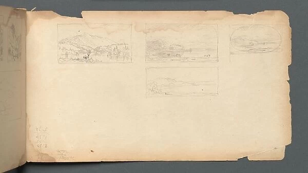 Sketchbook, page 40: Maine Landscape, 1859. Creator: Sanford Robinson Gifford (American