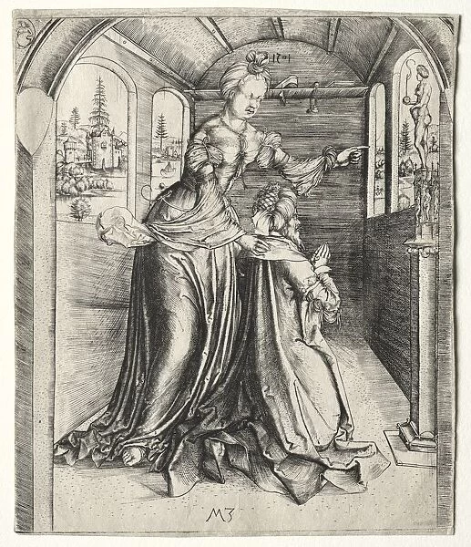 Solomon Worshipping Idols, 1501. Creator: Master MZ (German)