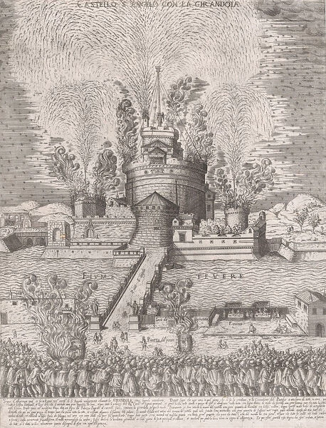 Speculum Romanae Magnificentiae: The Girandola at the Castel Sant Angelo, Rome, 1579