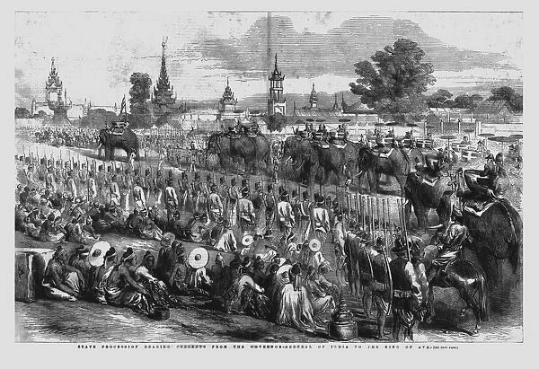 State Procession Bearing Presents from the Governor-General of India to the King of Ava, 1856