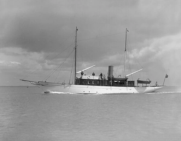 The steam yacht Ursula, 1911. Creator: Kirk & Sons of Cowes