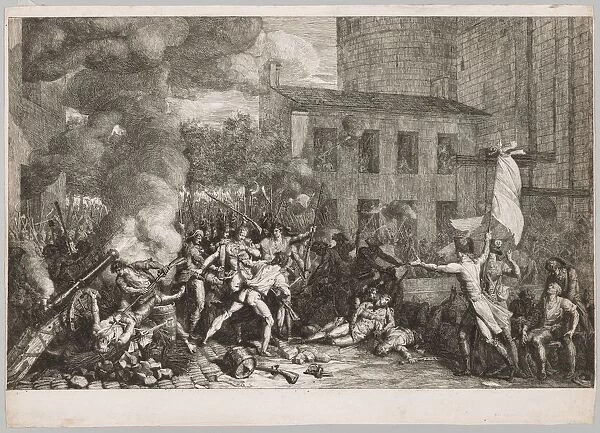 The Storming of the Bastille, July 14, 1789, 1790. Creator: Charles Thevenin (French