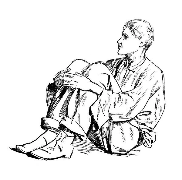 Study of a seated man, 1895