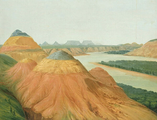 View in the Big Bend of the Upper Missouri, 1832. Creator: George Catlin