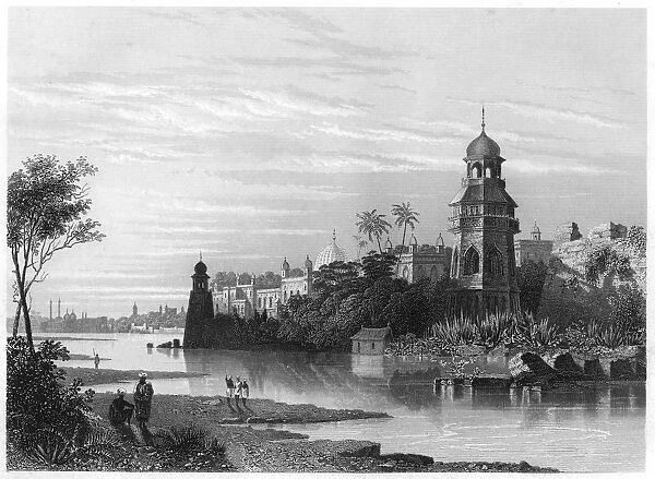 View of Delhi from the river showing the Kings palace, c1860