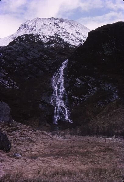 Waterfall at Steall, Upper Glen Nevis, Invernessshire, Scotland, March, 20th century. Artist: CM Dixon