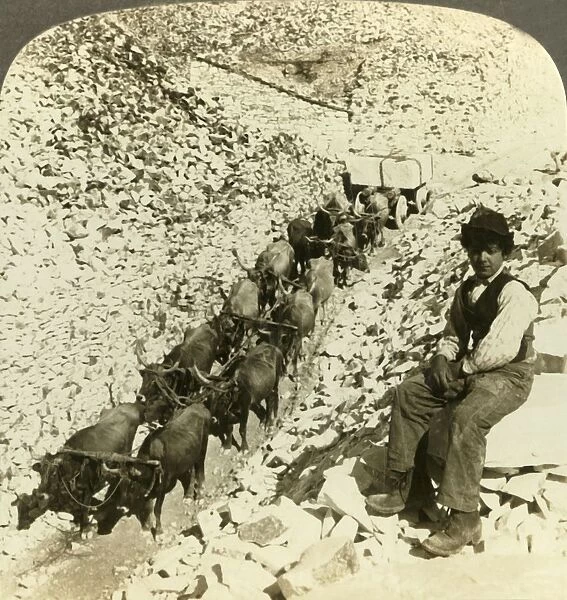 The world-famed marble quarries at Carrara, Italy, c1909. Creator: Unknown