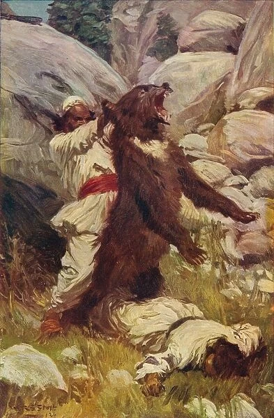 Wrestling with a Bear, c1912