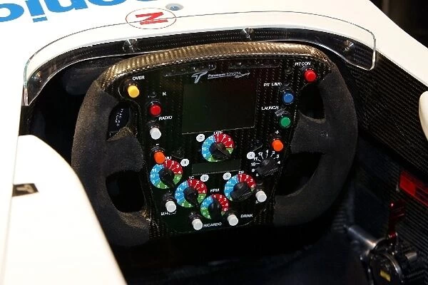 Toyota TF106 Launch: TF106 cockpit and steering wheel detail