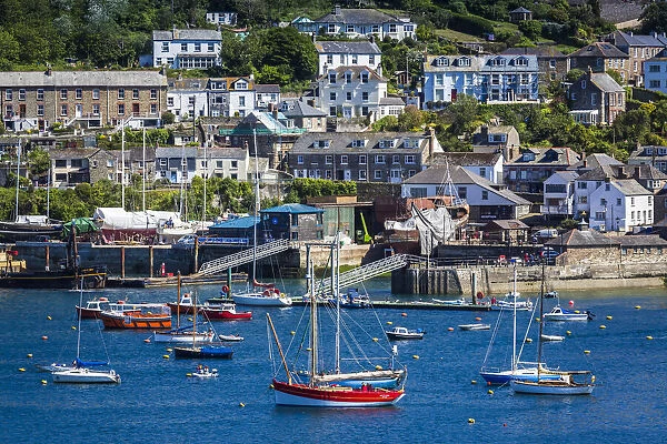 Boats in Harbour, Fowey, Cornwall, England, United Kingdom