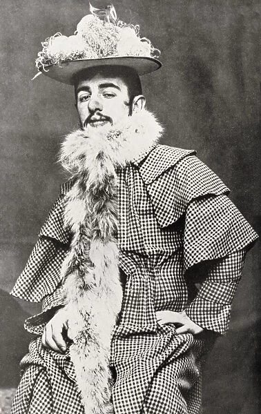 Toulouse-Lautrec dressed as a Japanese. Henri Toulouse-Lautrec, 1864 - 1901. French Post-Impressionist artist