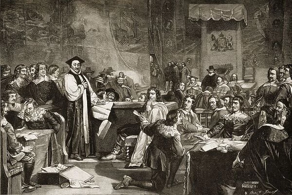 Trial Of Archbishop William Laud, Archbishop Of Canterbury March 1644. ( 1573-1645) From The Picture By Alexander Johnstone