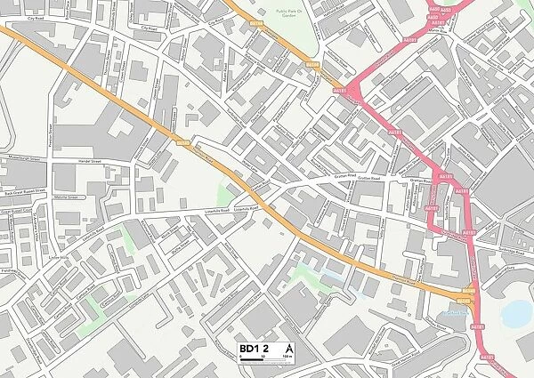 Bradford BD1 2 Map
