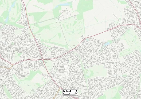 Enfield N14 4 Map