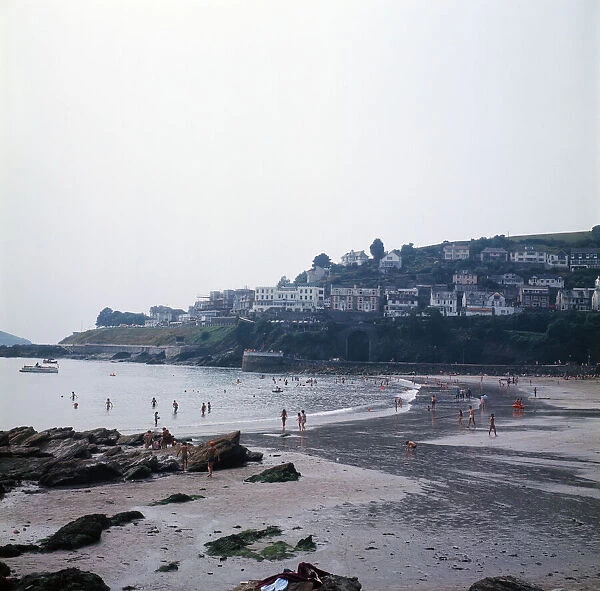 The beach at Looe, Cornwall. 1973