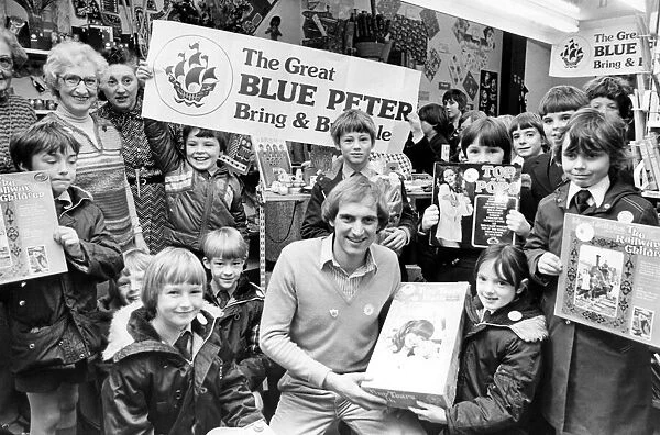 Blue Peter Television Programme - Presenter Simon Groom meets children from St Charles