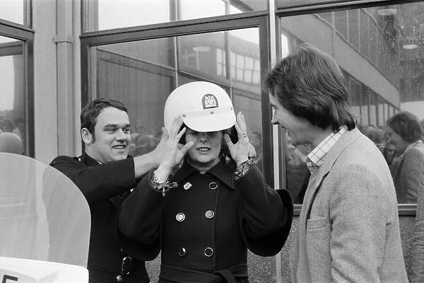 British Motorcycle road racer Barry Sheene with Conservative Party leader Margaret