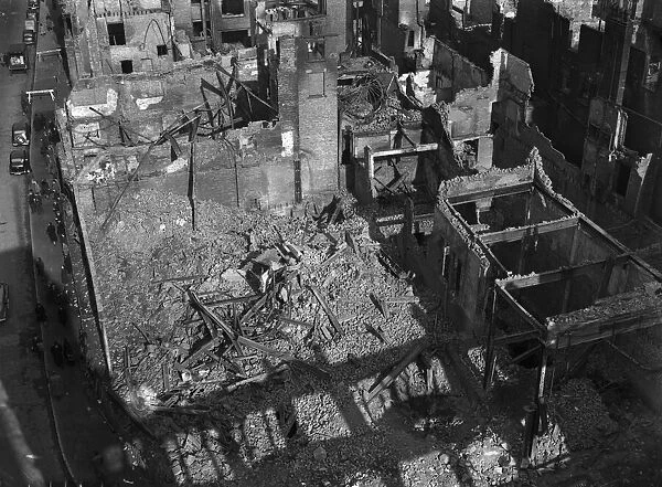 The extent of the damage to New Street and the High Street, Birmingham