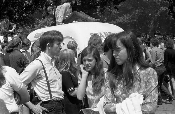 Fans at The Rolling Stones concert in Hyde Park, London. 5th July 1969