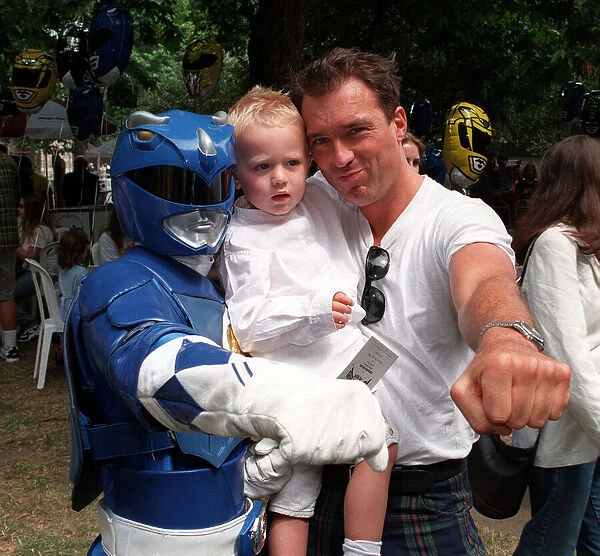 Martin Kemp of Spandau Ballet fame with his two year old son Roman pictured with a Power