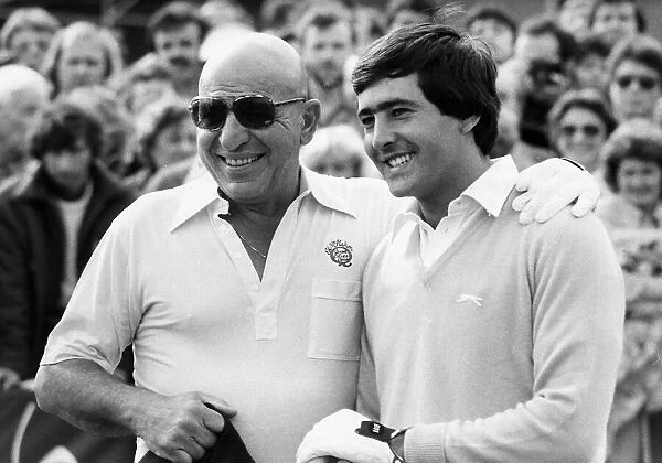 Telly Savalas actor and golfer Severiano Ballesteros in September 1980 at Pro Am golf