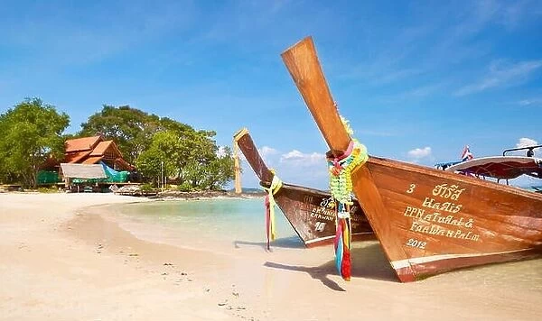 Thailand - Phi Phi Island, Phang Nga Bay, long tail boats