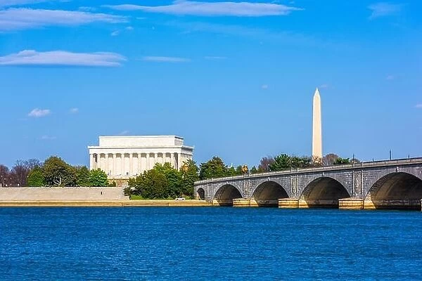 Washington DC, USA skyline on the Potomac River