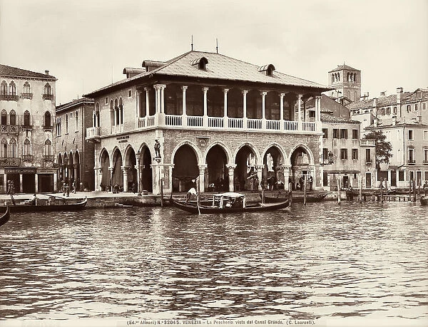 The Pescheria, the central Venetian fish market, seen from the Grand Canal