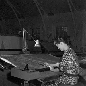Female Tracer in the Drawing Office at Swindon Works, 1959