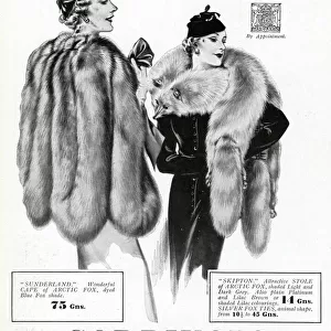 Advert for Gorringes womens furs 1937
