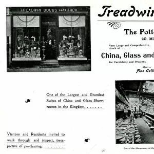 Advert for Treadwin Dobbs, The Pottery Galleries, Bath