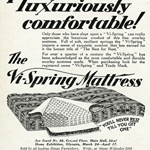 Advert for Vi-spring Mattress 1930