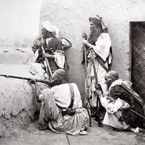 Afridi solders from the Khyber Pass - north west frontier