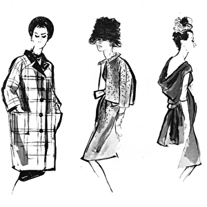 Balenciaga and Givenchy fashions, 1961